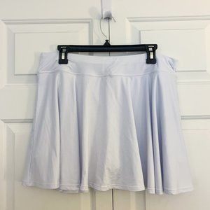 White Dry-Fit Tennis Skirt w/ Under-Shorts